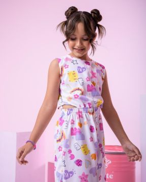 Macacão Infantil Sâmia Verão Menina