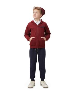 Conjunto Infantil Moletom Jaqueta Capuz Bolso Canguru e Calça Menino Mundo Mania