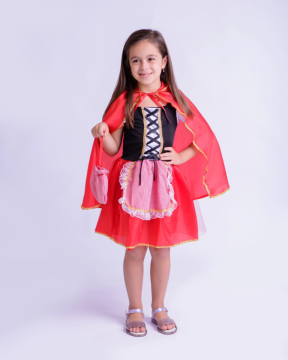 Fantasia Infantil Chapeuzinho Vermelho Menina Muvilê