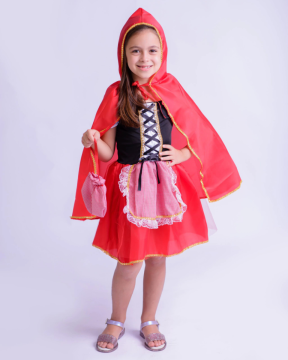 Fantasia Infantil Chapeuzinho Vermelho Menina Muvilê