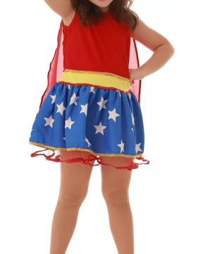 Fantasia Infantil Menina Mulher Maravilha Muvilê