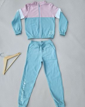 Conjunto Infantil Jaqueta Love e Calça Jogger Moletom Menina TMX