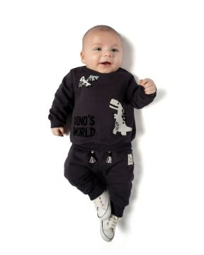 Conjunto Bebê Conjunto Dino e Saruel Moletom Menino TMX