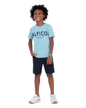 Conjunto Infantil Camiseta Malficoast e Bermuda Menino Alenice